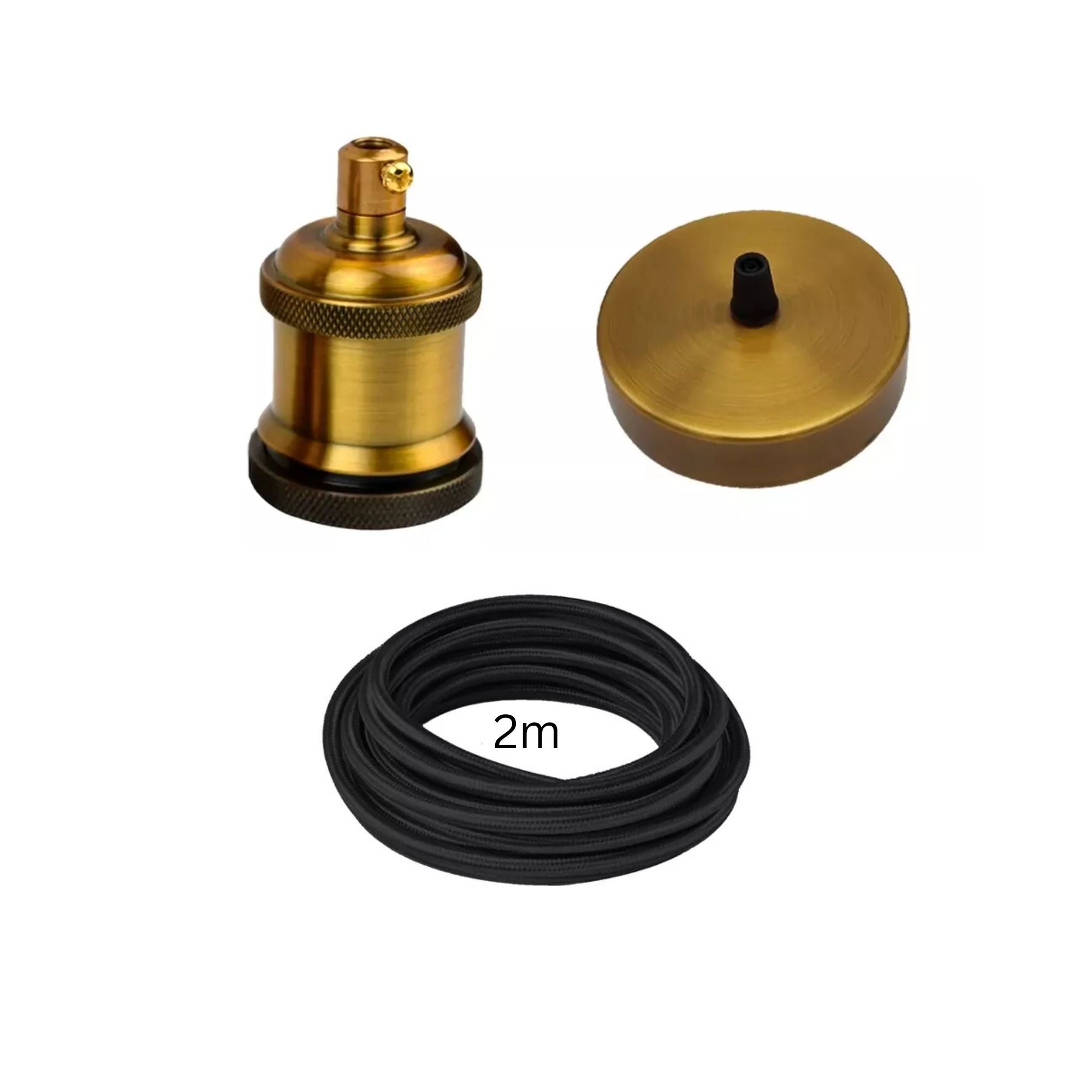 2m Industrial Metal Ceiling Pendant Light Fitting ~~5942