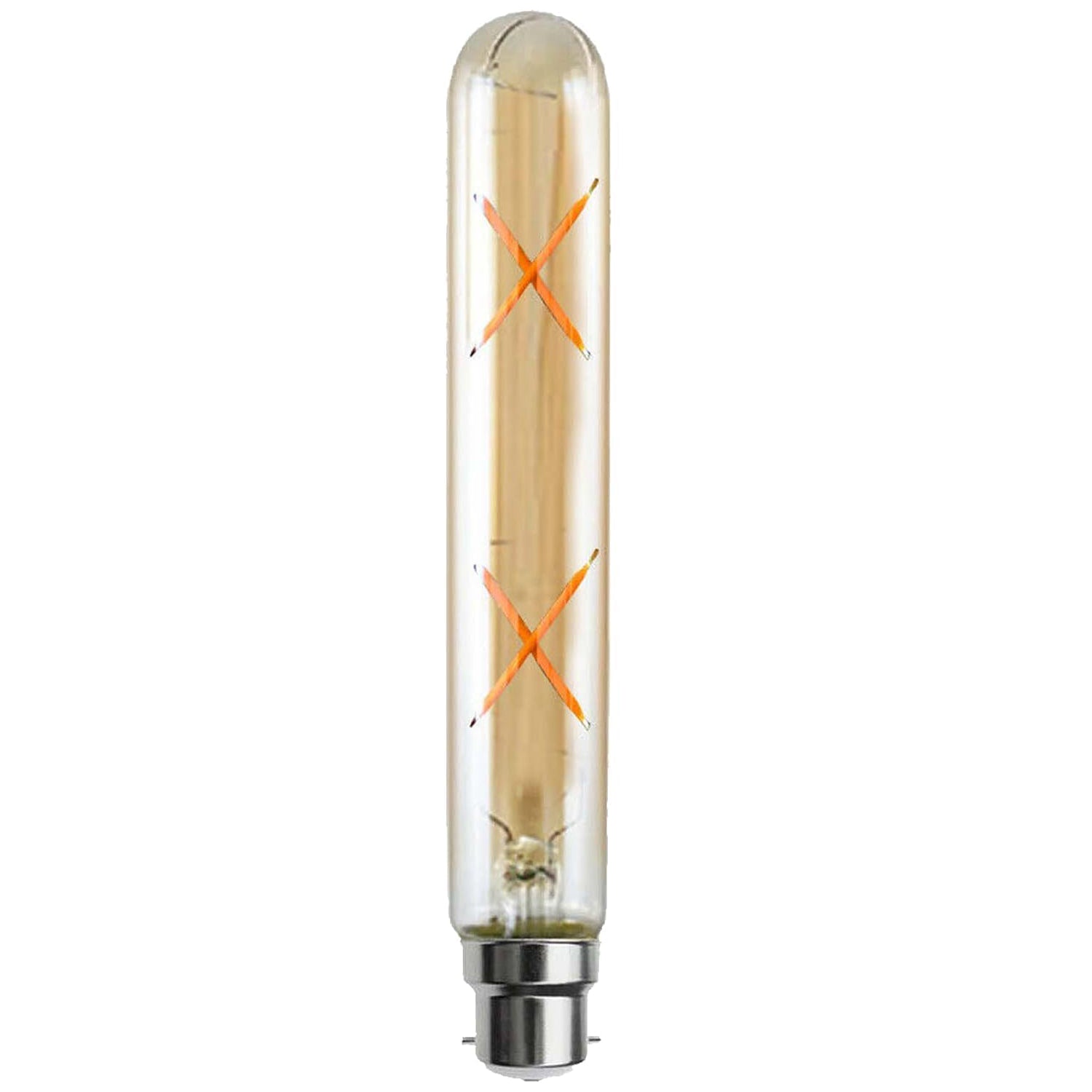 Vintage Amber Glass LED Filament Bayonet Bulb B22 Base Dimmable Warm White Light
