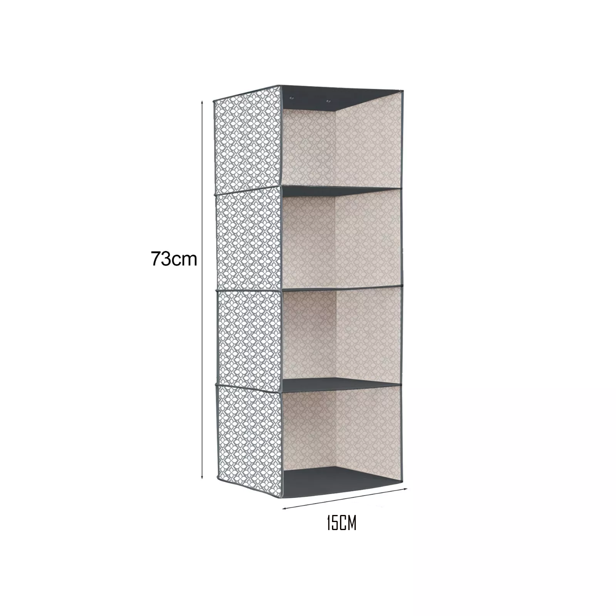 5-Shelf Fabric Hanging Closet Organizer Wardrobe Storage Unit Clothes Shelves