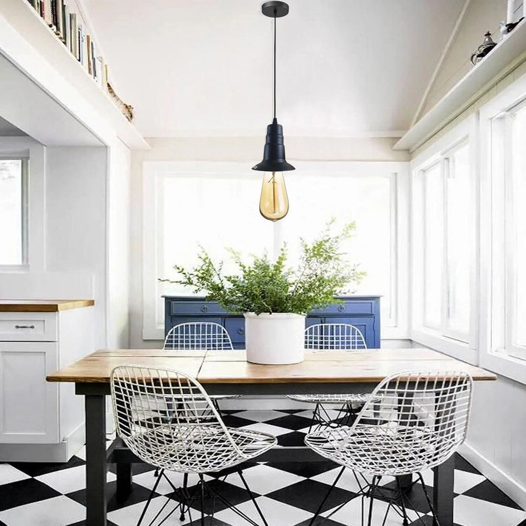 E27 Ceiling Rose Light Fitting Vintage Industrial Pendant Lamp Bulb Holder ~ 5688