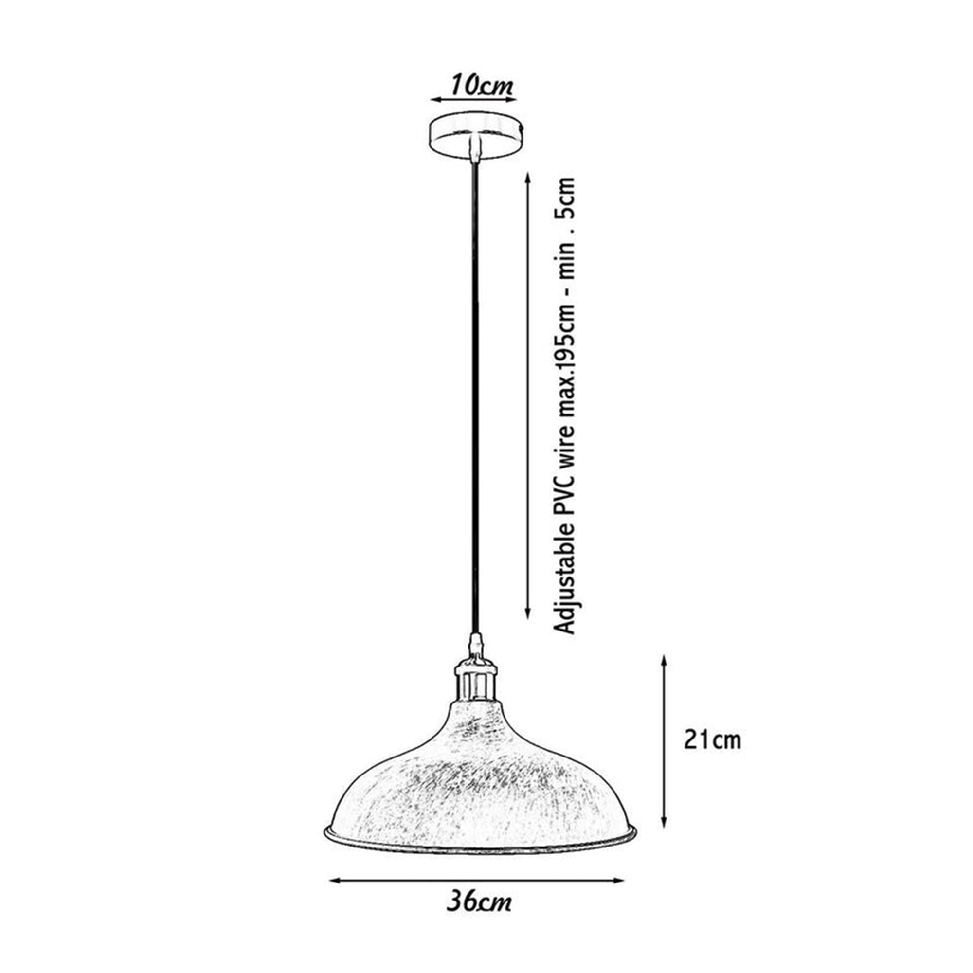 Vintage Hanging Brushed Copper Shade Ceiling Pendant Light~5931