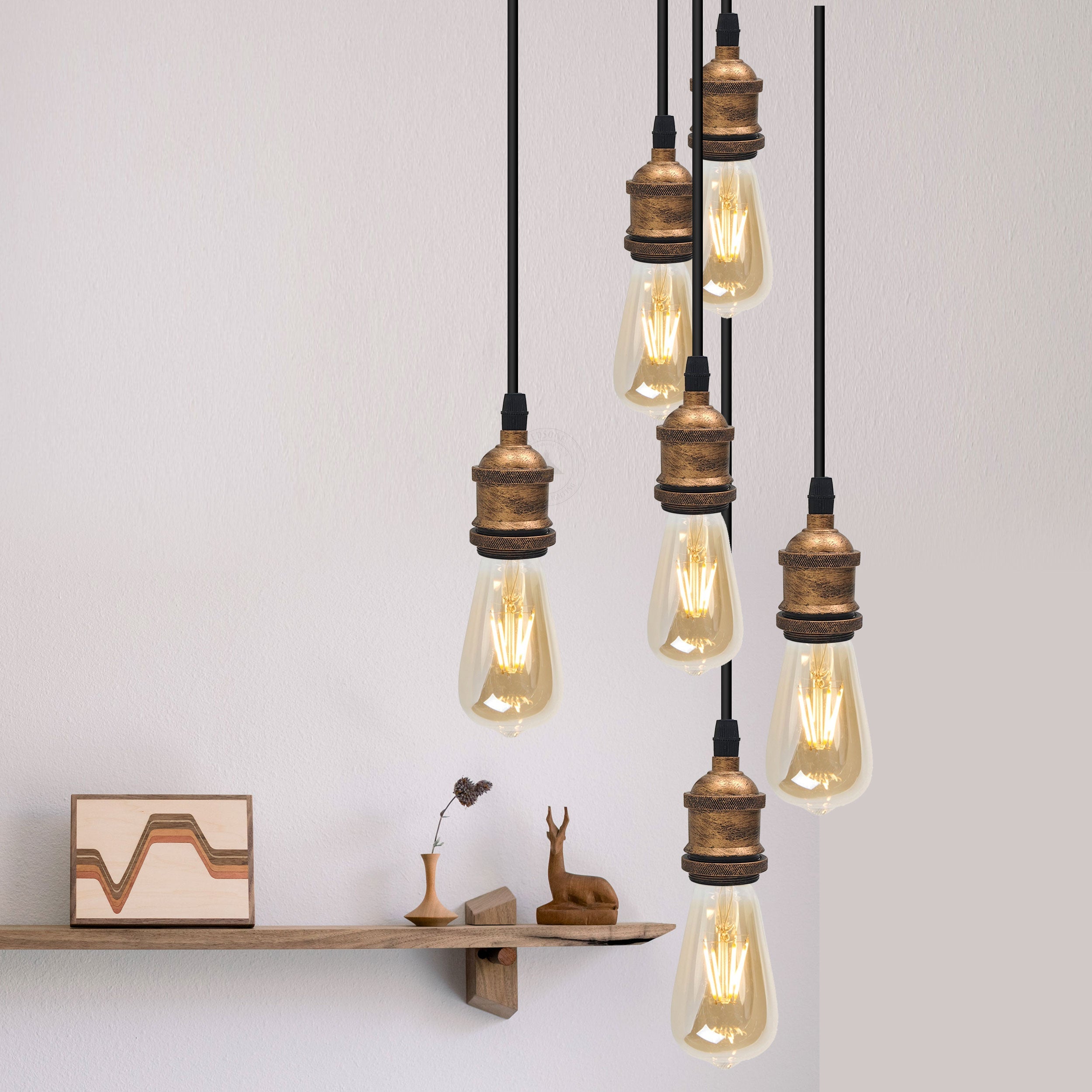 Vintage Edison LED Filament B22 Bayonet Bulb 8W Warm White Decorative Energy Saving 240V
