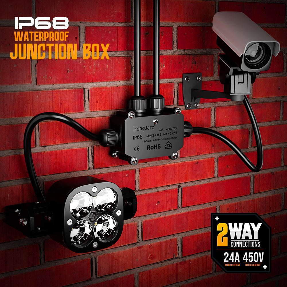 IP68 Waterproof Outdoor Electrical Cable Wire Connector Junction Box