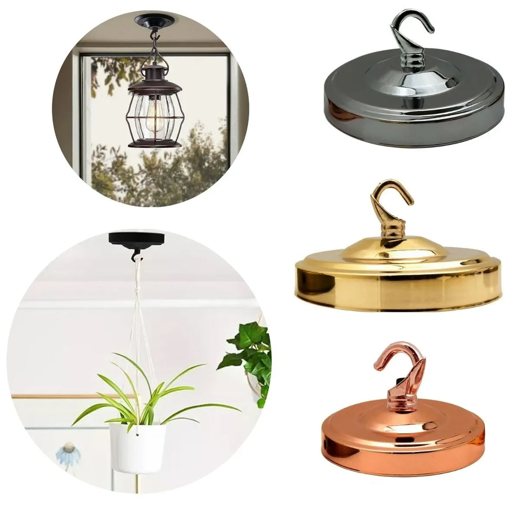 Classic Metal Ceiling Rose with Hook for Pendant Lights & Chandeliers