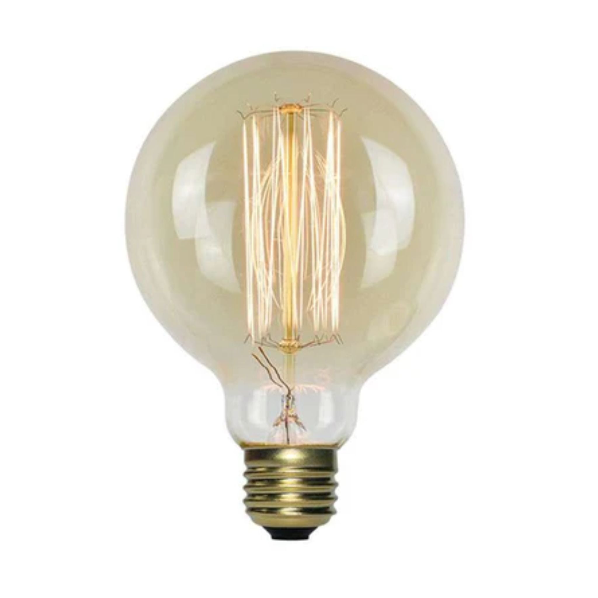 Vintage Edison G95 Globe LED Filament Bulb, E27 Screw, 40W Warm White Light