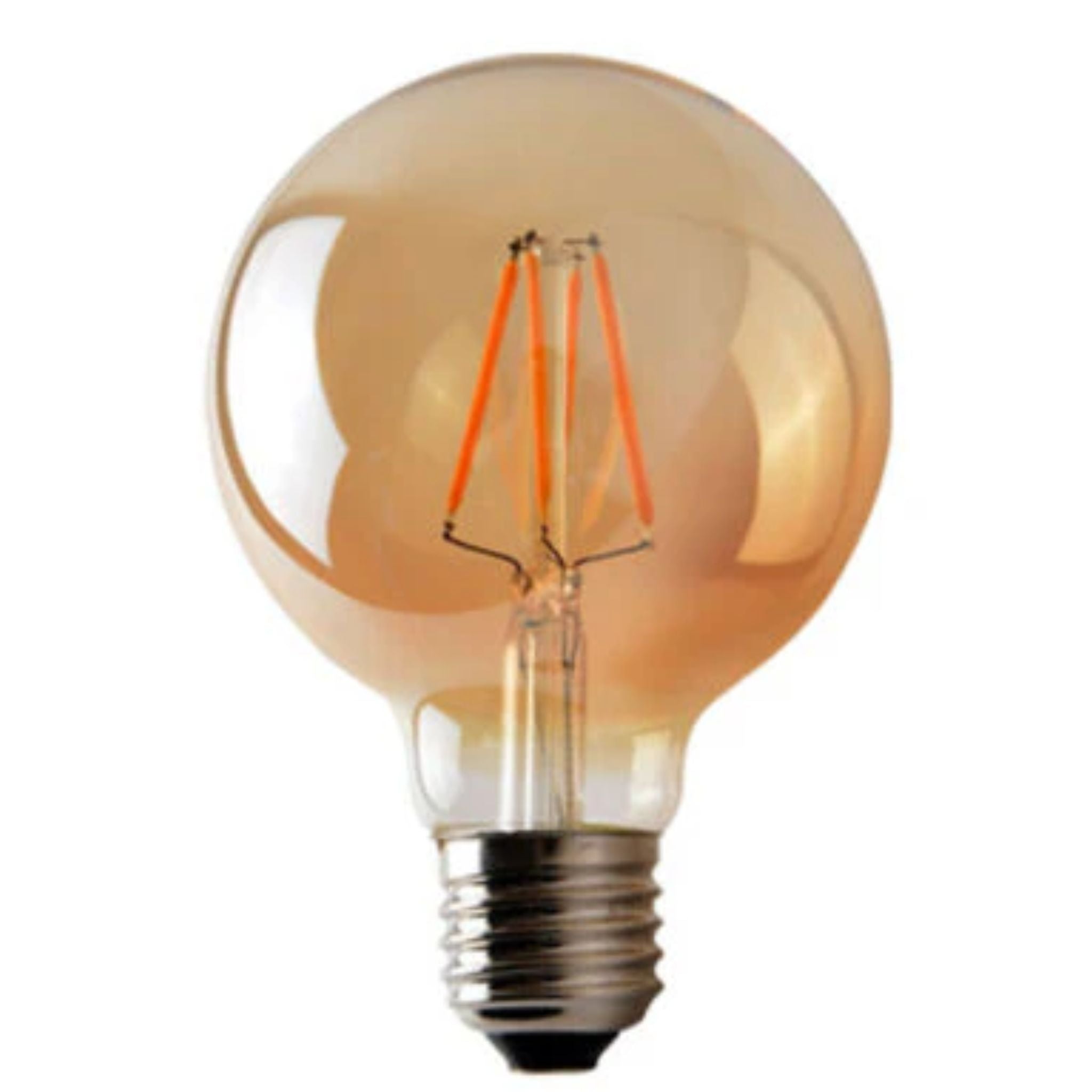 Vintage Dimmable LED Filament E27 G95 4W Globe Bulb, Warm White Ambiance