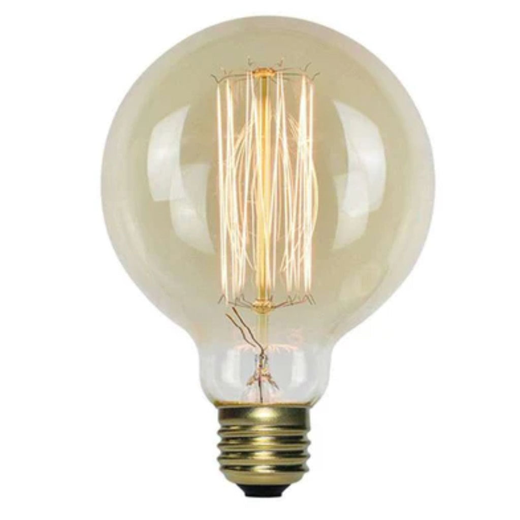 Vintage Edison G95 Globe LED Filament Bulb, E27 Screw, 40W Warm White Light