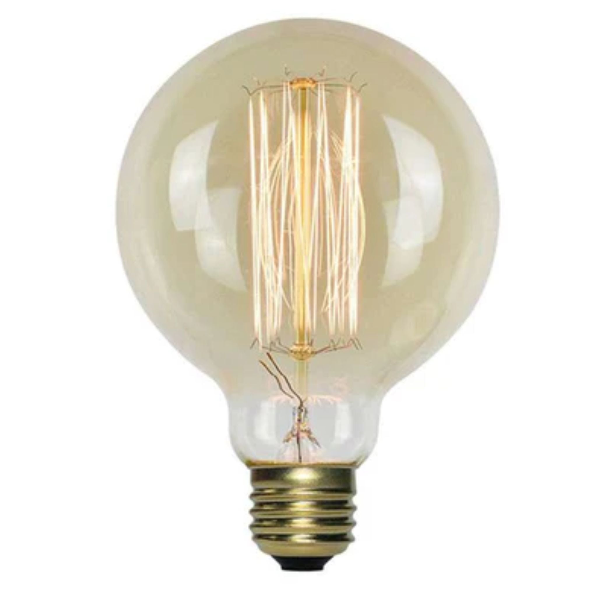 Vintage Edison G95 Globe LED Filament Bulb, E27 Screw, 40W Warm White Light