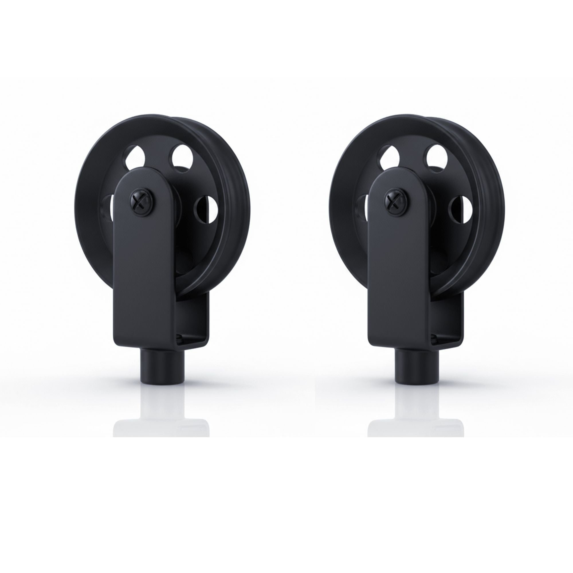 Adjustable Industrial Black Metal Pendant Light Pulley System for Cable Management