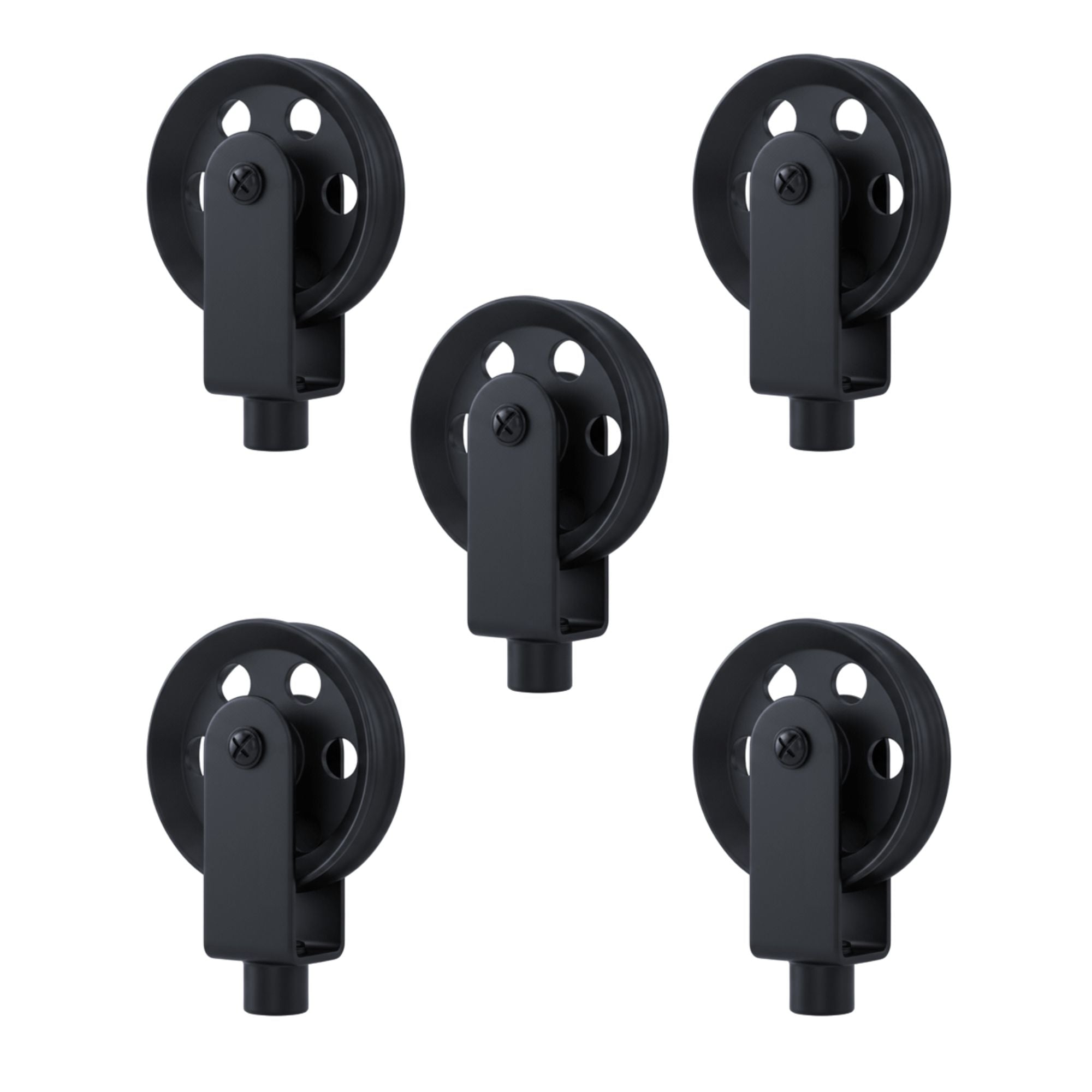 Adjustable Industrial Black Metal Pendant Light Pulley System for Cable Management