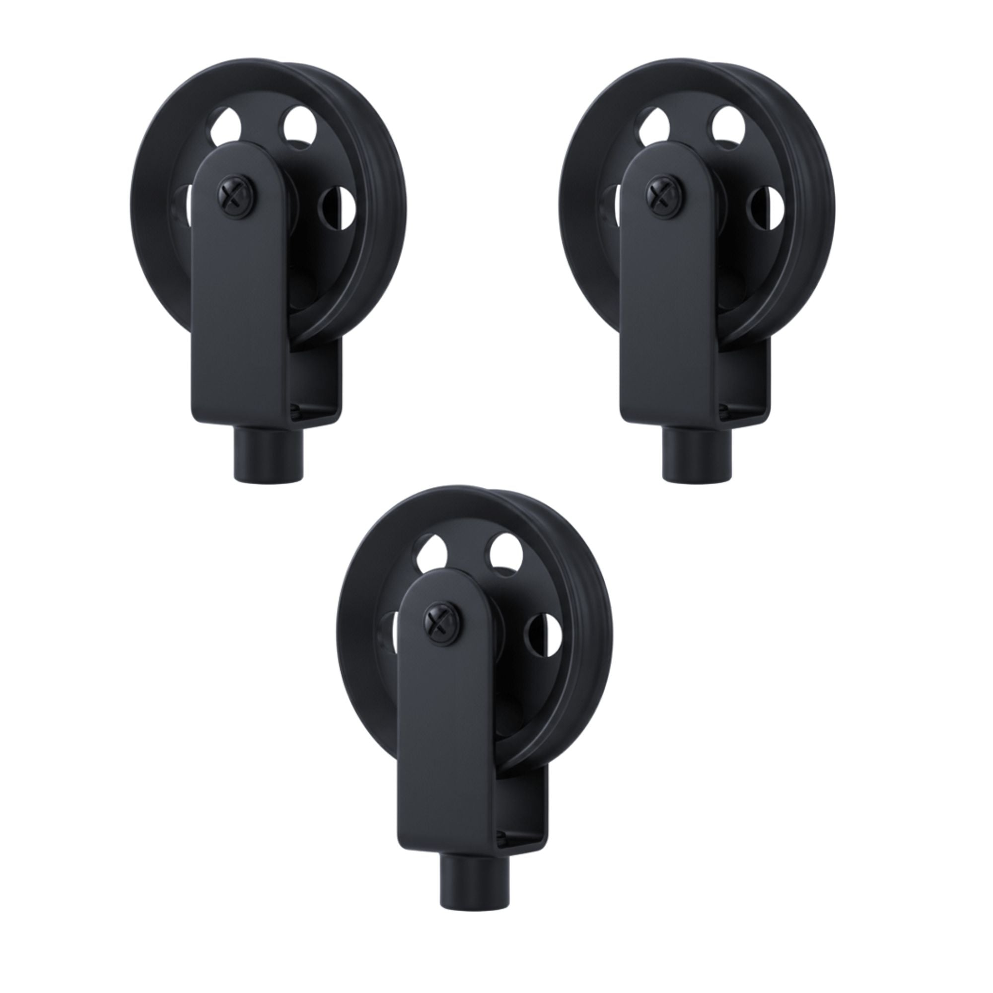 Adjustable Industrial Black Metal Pendant Light Pulley System for Cable Management