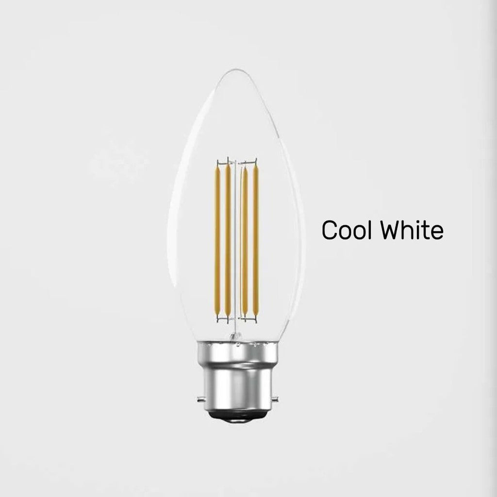 Energy-Efficient B22 LED Filament Candle Bulbs, Warm/Cool White, Long Lifespan