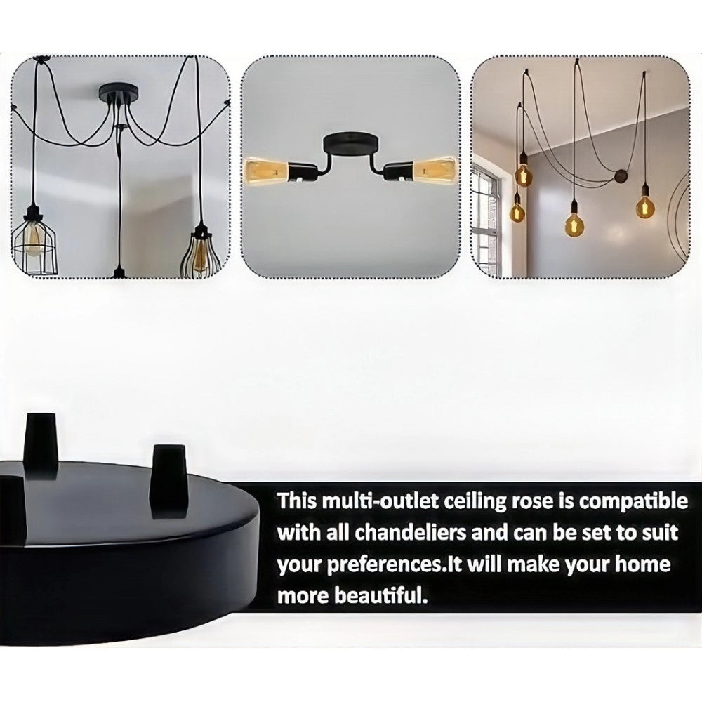 3 Outlet Ceiling Rose For Pendant Ceiling Light Vintage Decor~5780