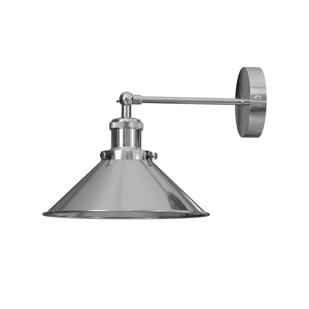 Adjustable Industrial Style Wall Sconce with Retro Metal Shade for Modern Homes