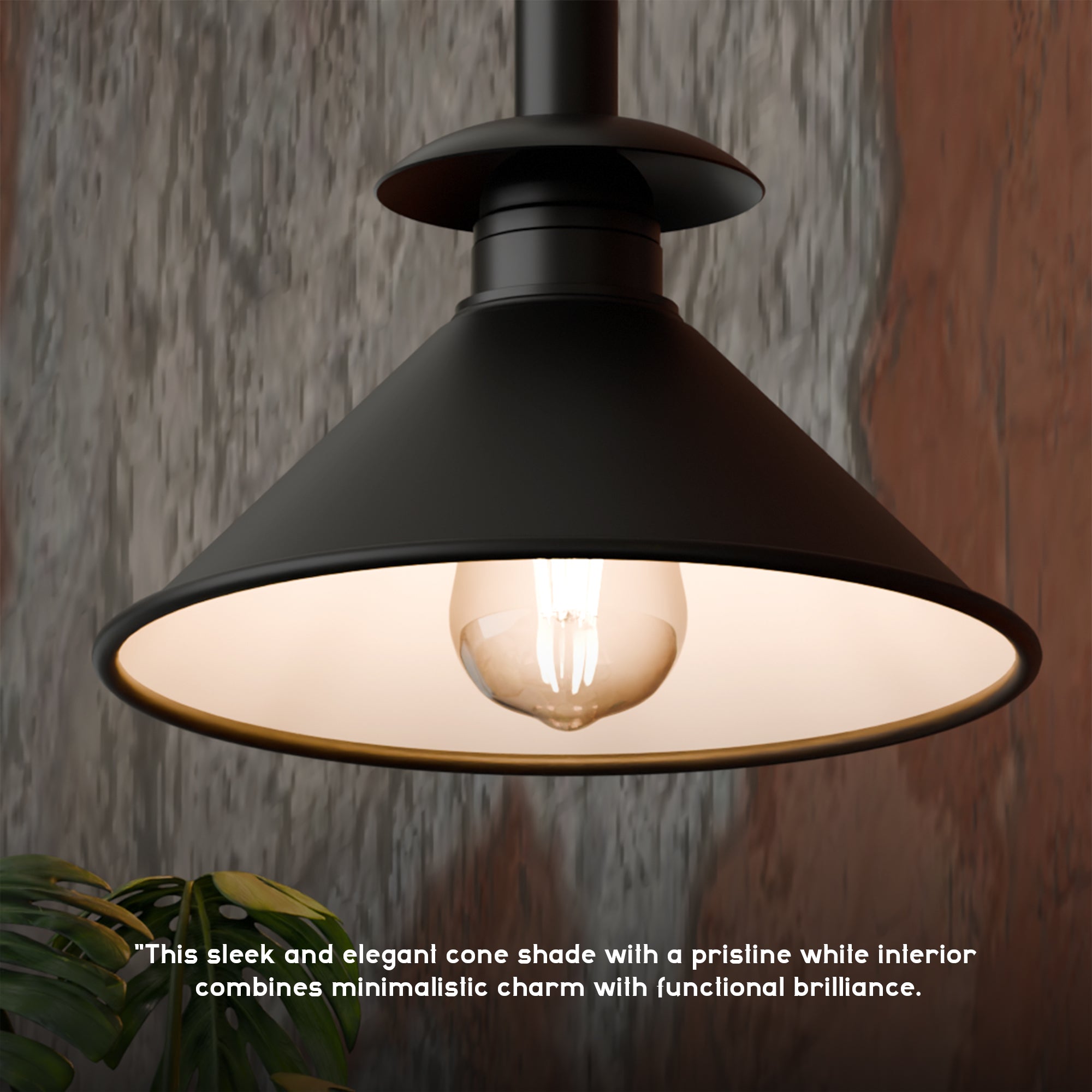 Industrial Black Hemp Rope Wall Sconce Light with Cone Shade Accent