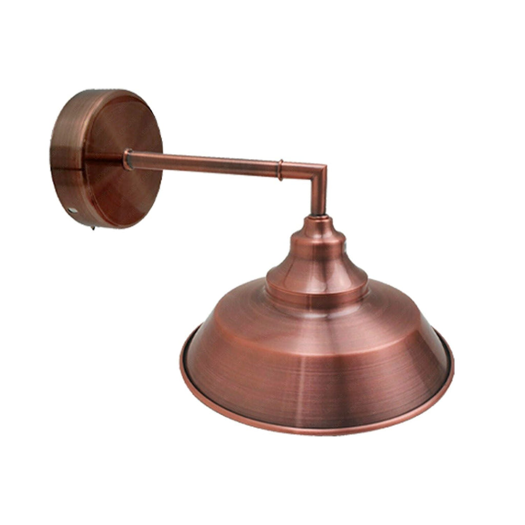 Elegant Vintage Industrial Metal Wall Sconce Lamp with E27 Edison Bulb