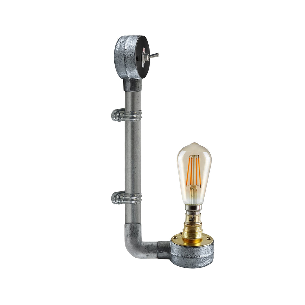 Industrial Pipe Lighting Retro Wall Designer Light Galvanized Conduit Wall Light