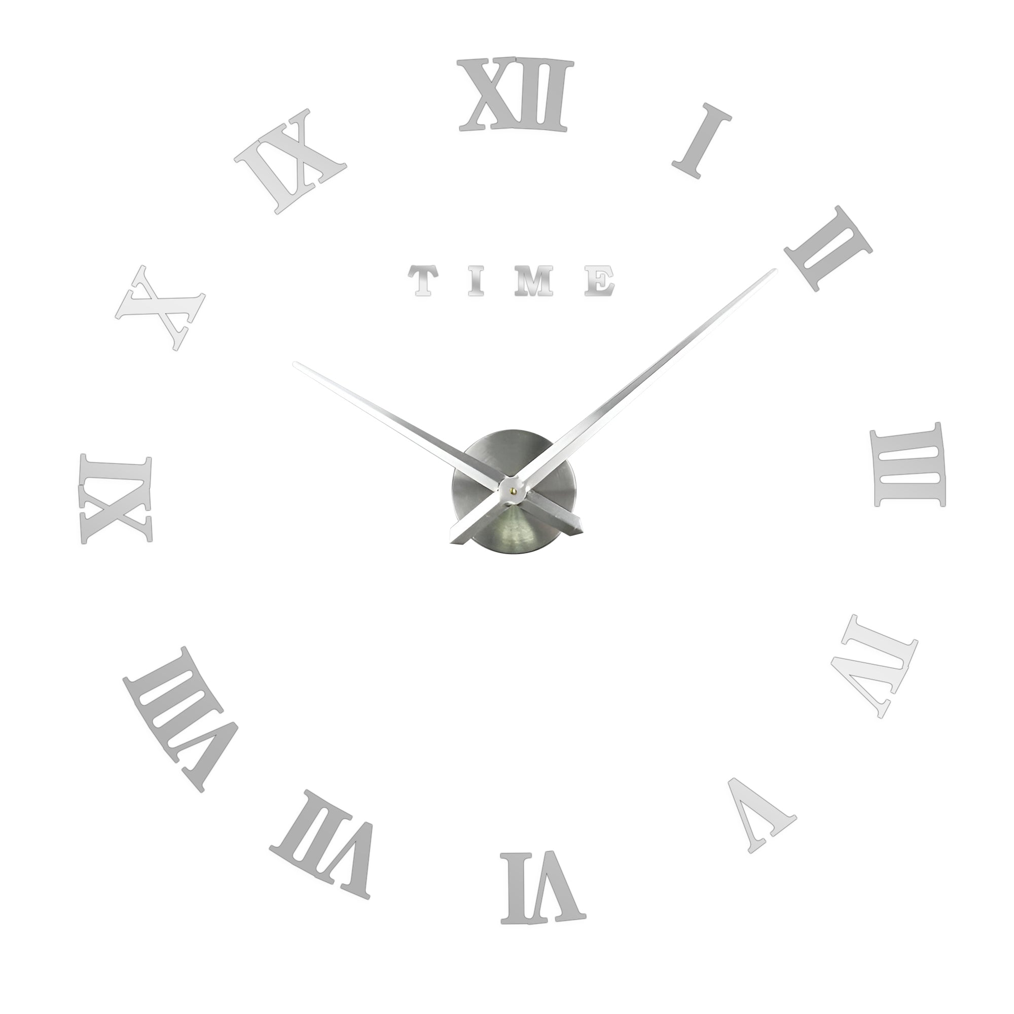Chic Large 3D DIY Roman Numerals Wall Clock Sticker for Modern Homes