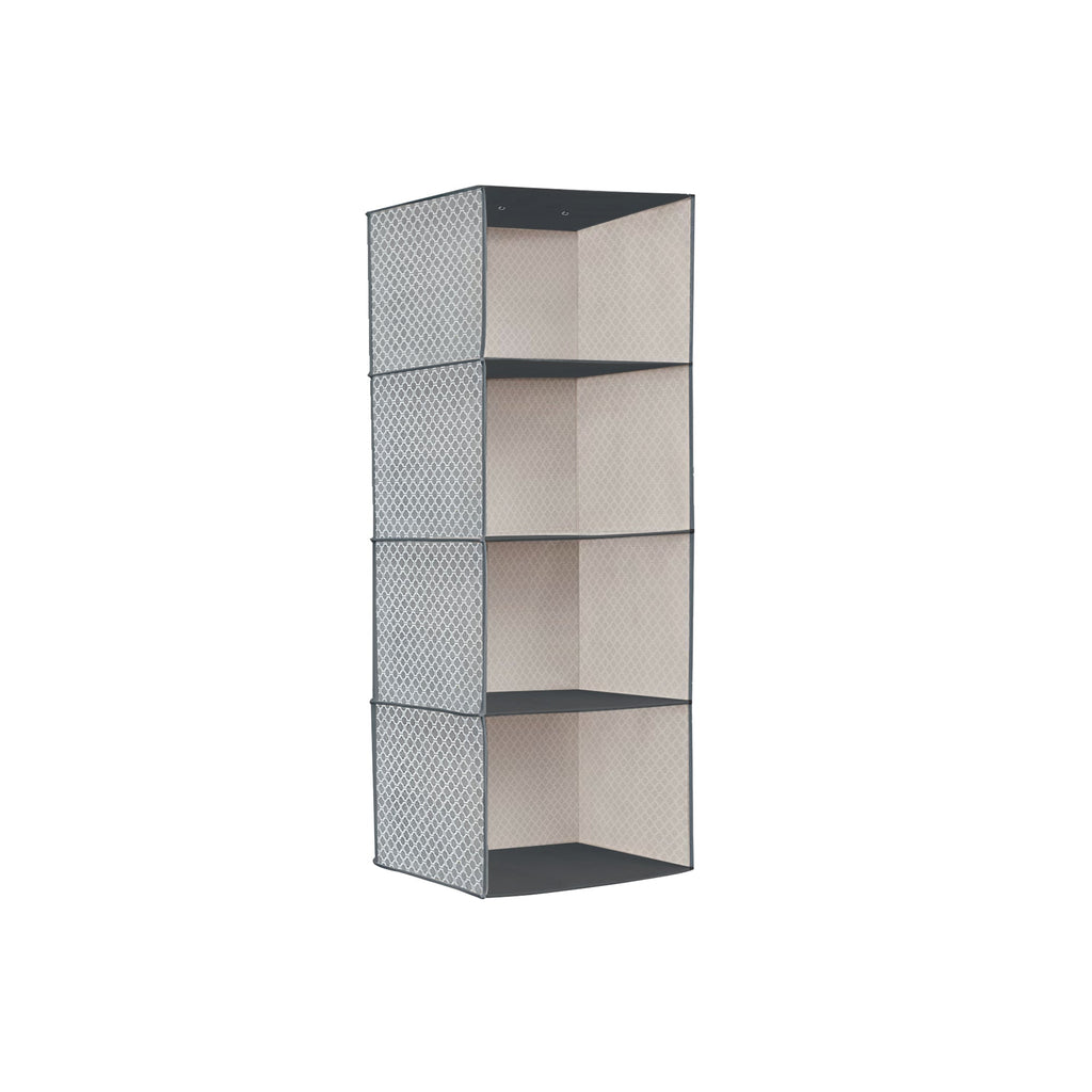 5-Shelf Fabric Hanging Closet Organizer Wardrobe Storage Unit Clothes Shelves
