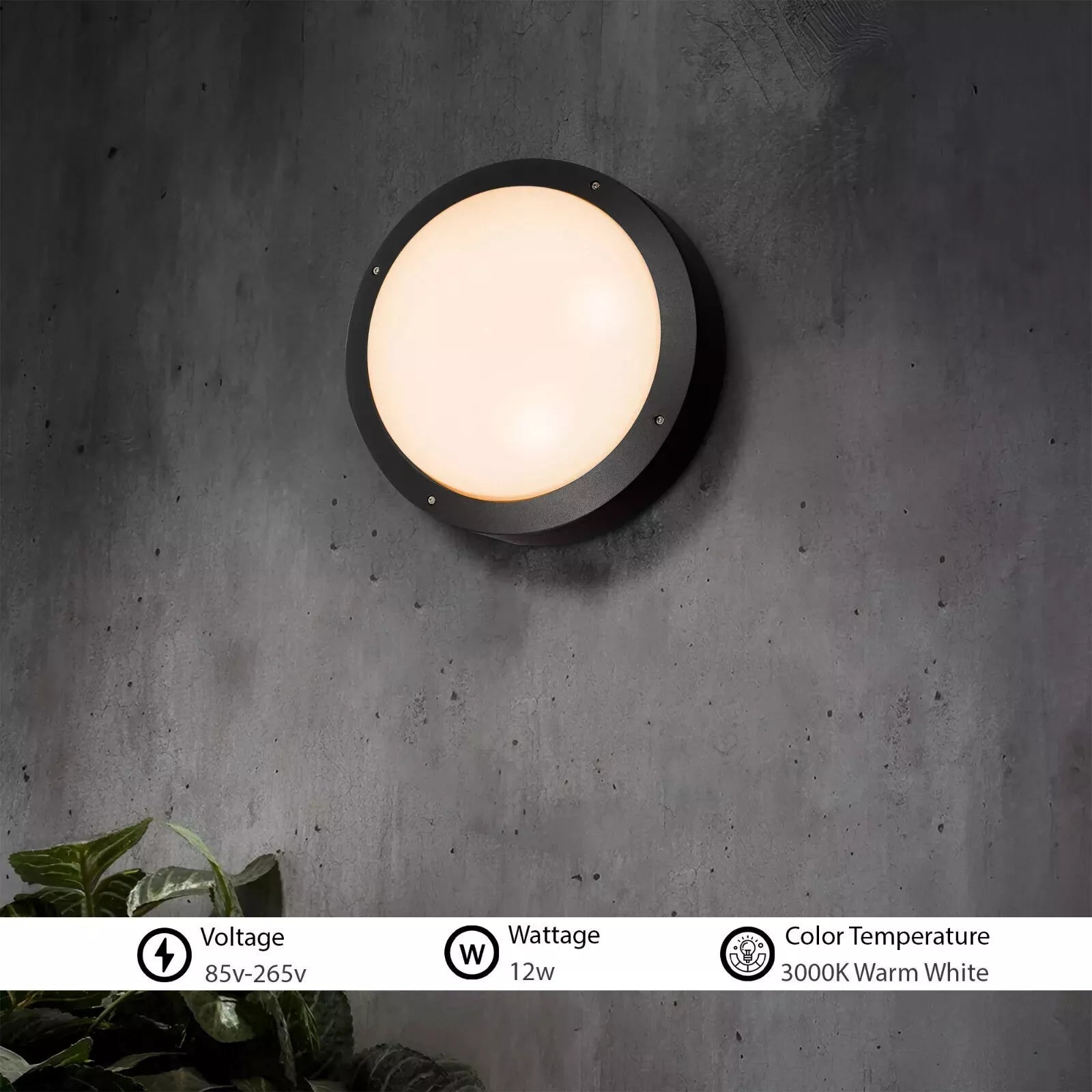 Modern LED Wall Sconce IP54 Indoor/Outdoor Light Fixture ~5981
