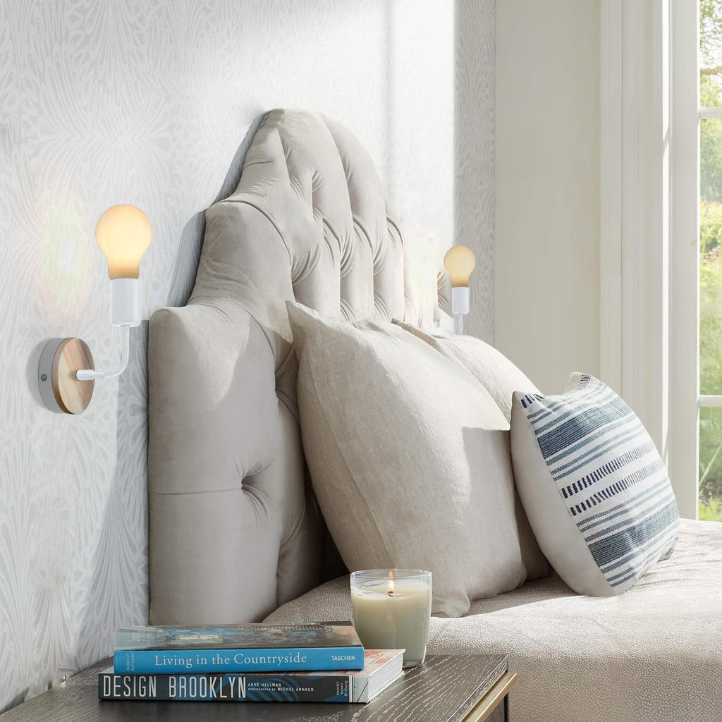 Wood Metal Wall Sconce Light Home Décor Wall Lamp E27 Holder~5977