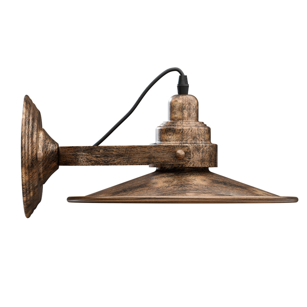 Modern Adjustable Swing Arm Wall Sconce Light Fixture with Flat Metal Shade