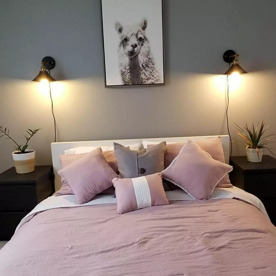 Dimmable Plug-in Industrial Wall Sconce with Vintage Black Metal Shade