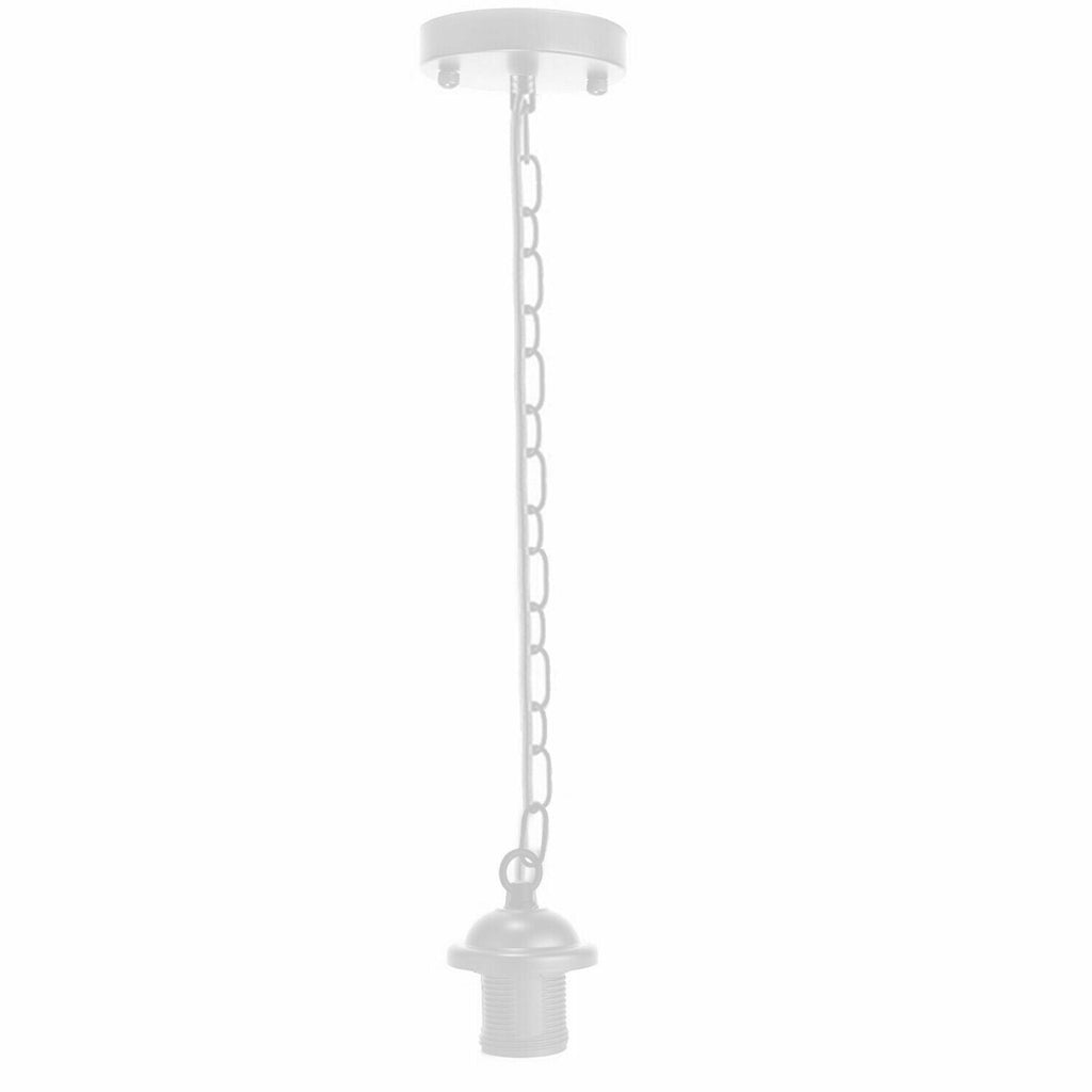Adjustable E27 Industrial Pendant Lamp Holder Kit with Chain - Multiple Finishes