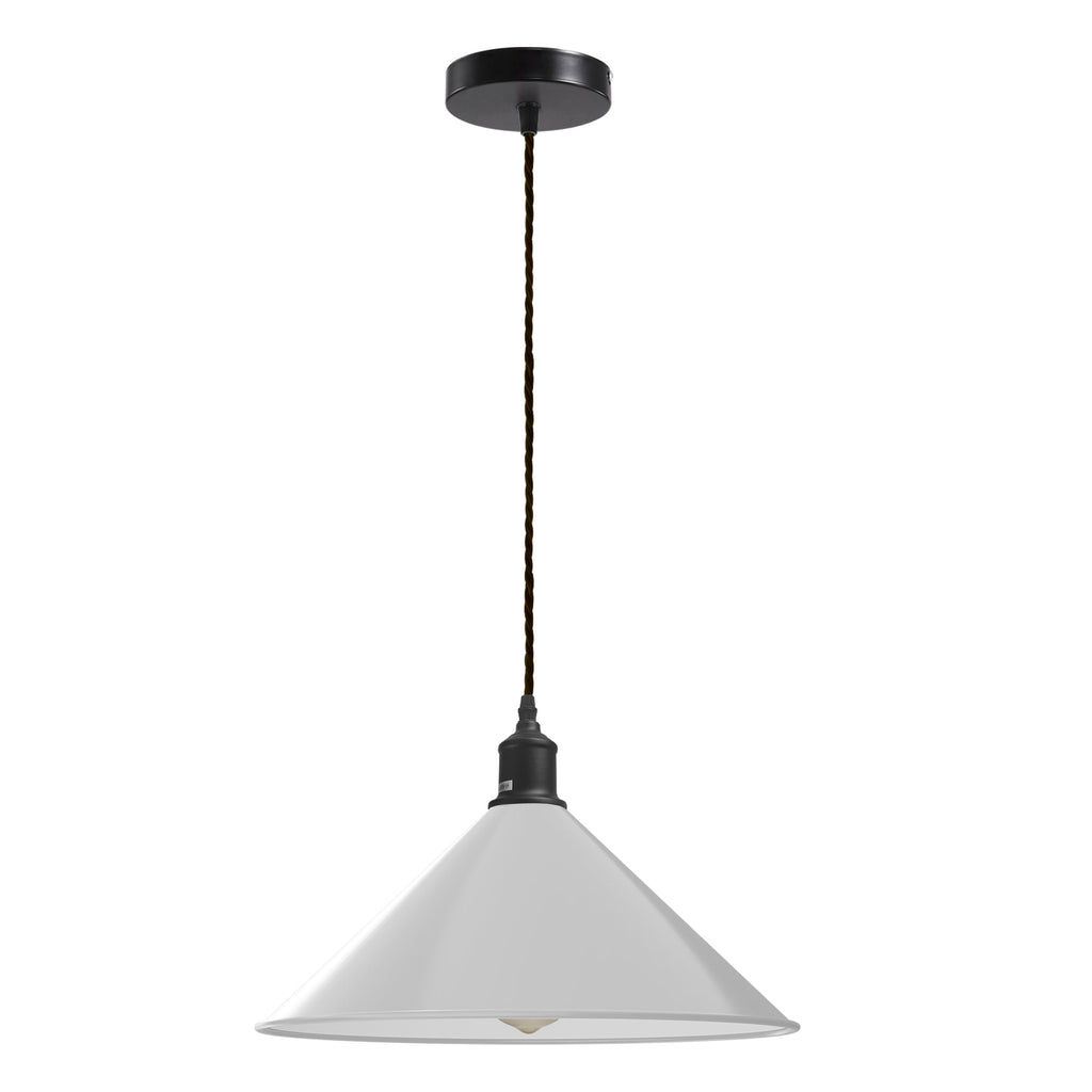 Adjustable Single Head Metal Shade Industrial Pendant Light, Vintage Style Hanging Lamp