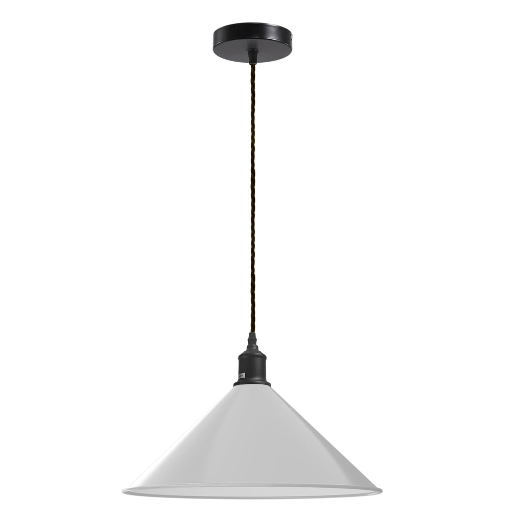 Adjustable Single Head Metal Shade Industrial Pendant Light, Vintage Style Hanging Lamp