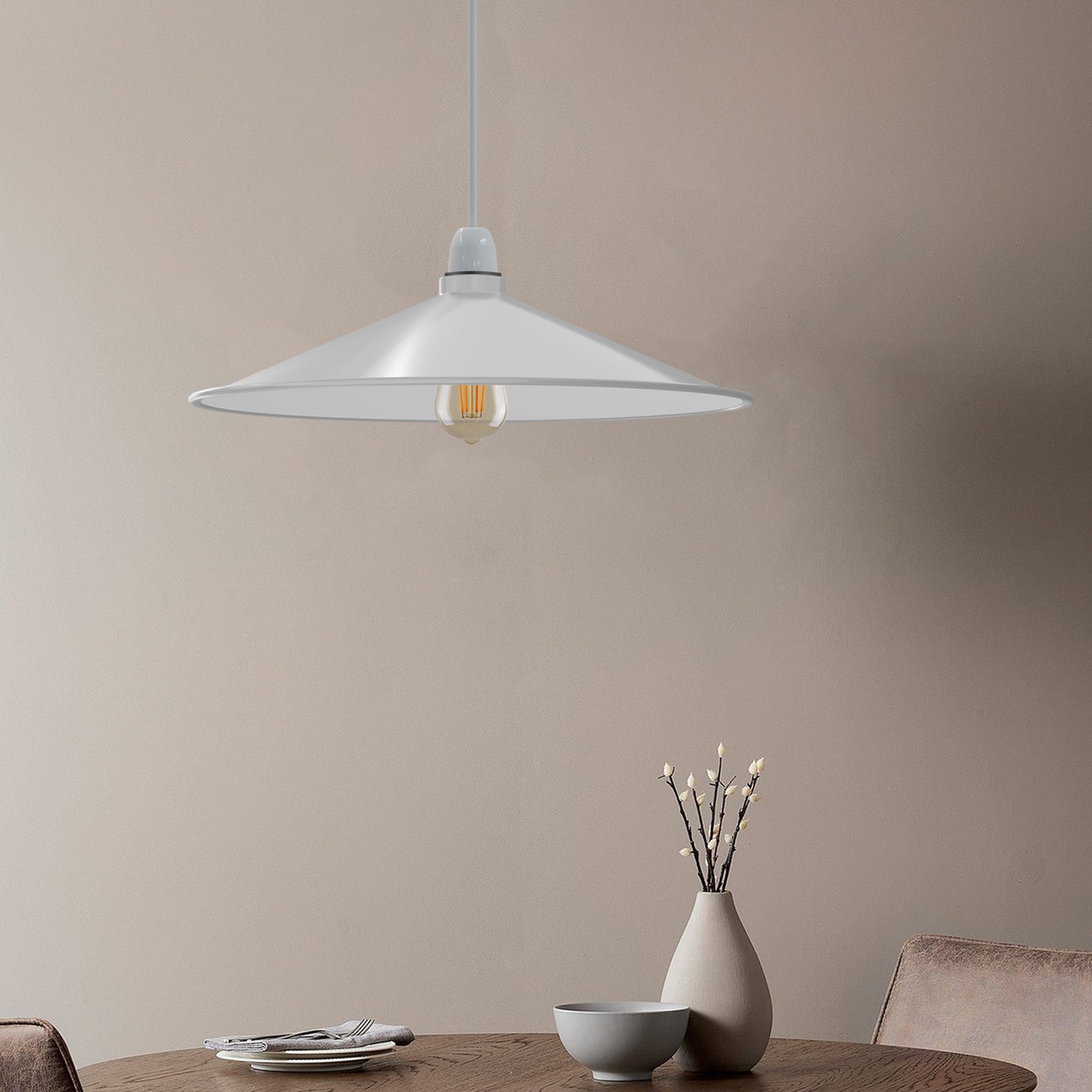 Vintage Industrial Metal Disc Easy Fit Lamp Shade for Modern Home Decor