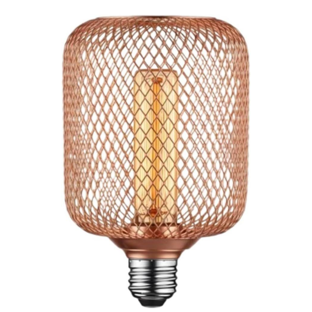 5W Deco Glow Dimmable LED Bulb, Vintage Edison Style, Black Metal Cage Filament