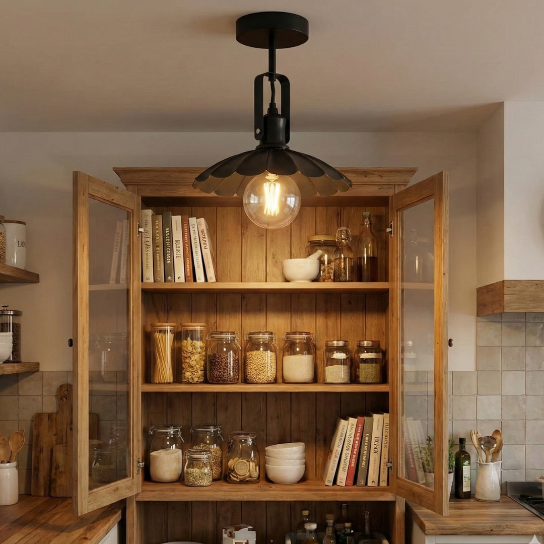Adjustable Industrial Black Metal Swivel Ceiling Light Fixture for Modern Homes