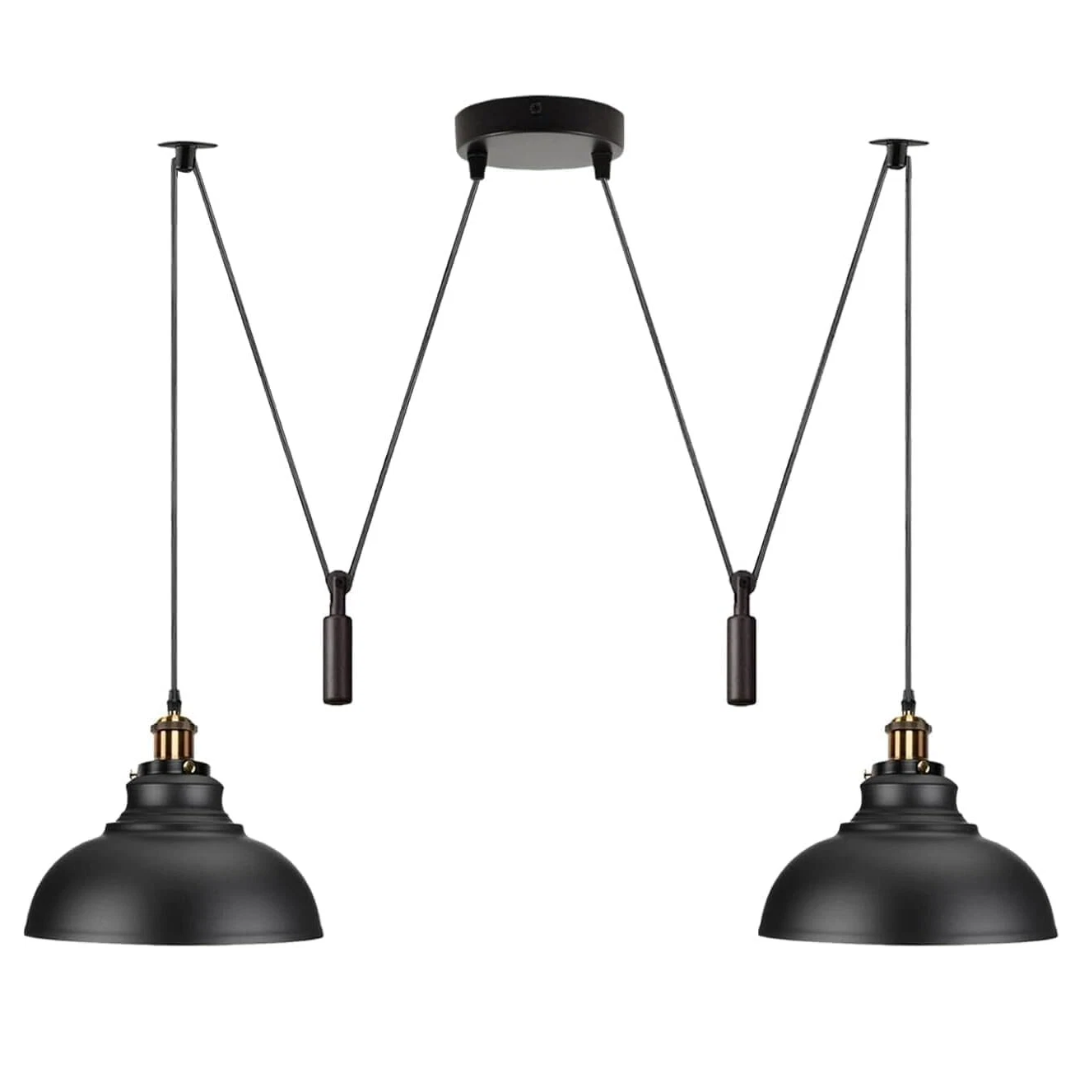 2 Head Ceiling Pendant Spider Light, 29cm Metal ~6147