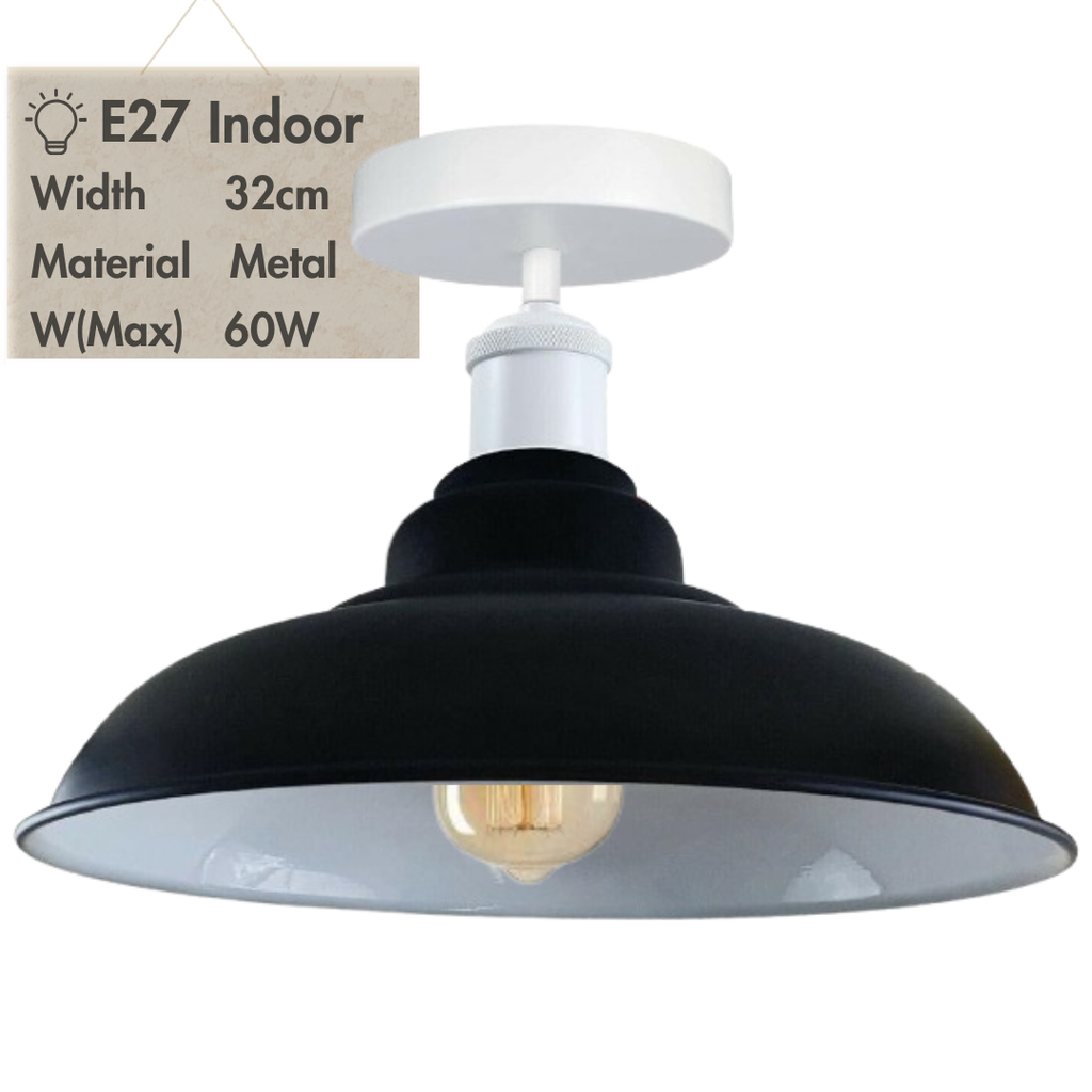 Modern Semi-Flush Mount Metal Ceiling Light Fixture for Home Decor