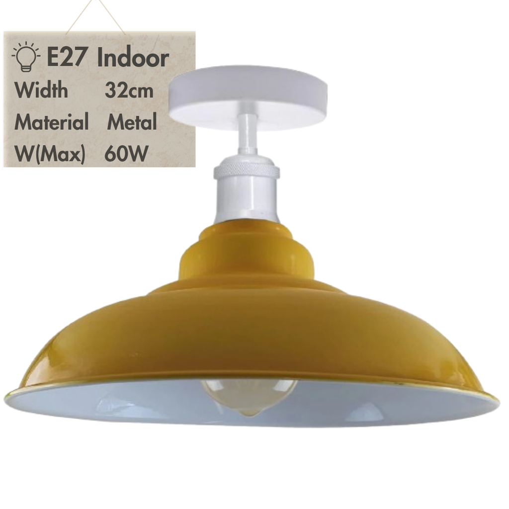 Modern Semi-Flush Mount Metal Ceiling Light Fixture for Home Decor