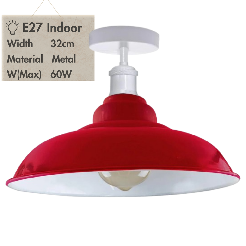 Modern Semi-Flush Mount Metal Ceiling Light Fixture for Home Decor