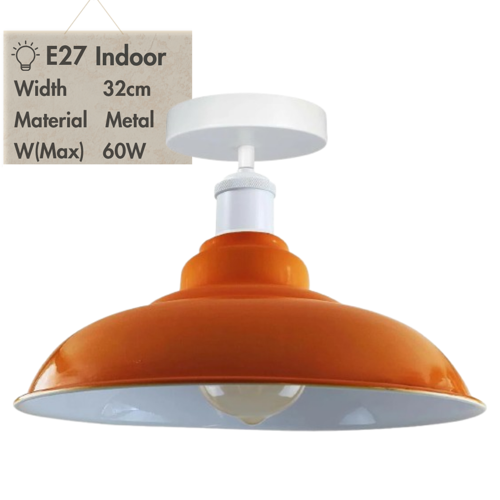 Modern Semi-Flush Mount Metal Ceiling Light Fixture for Home Decor