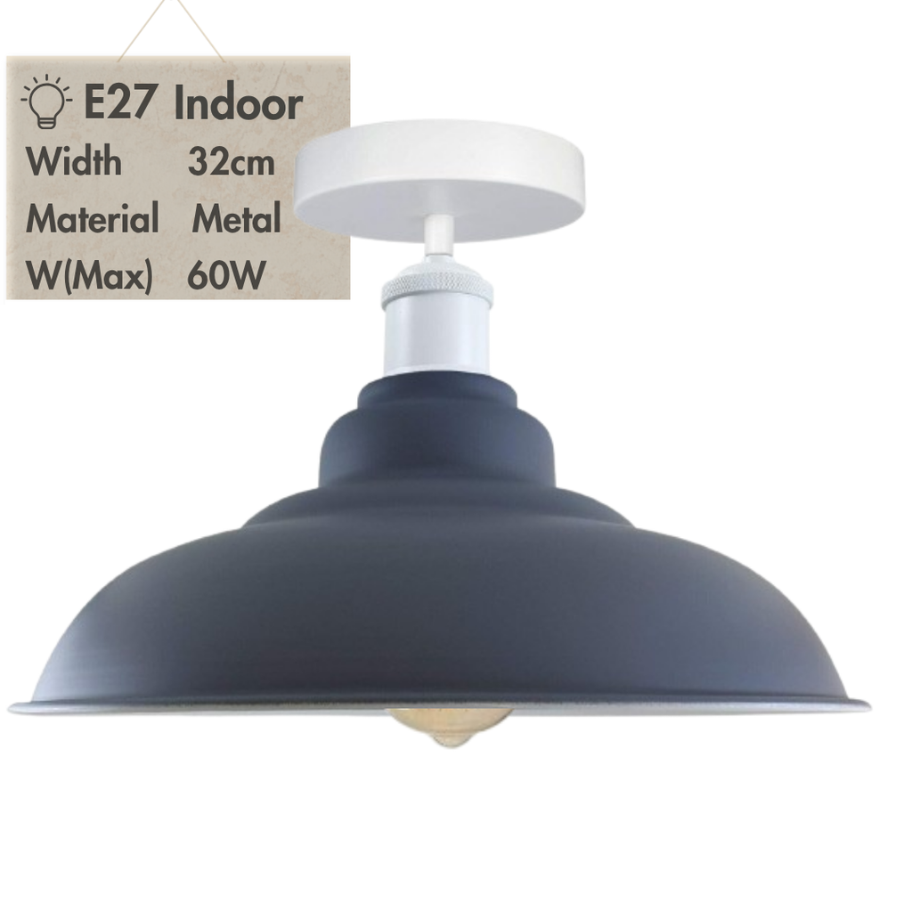 Modern Semi-Flush Mount Metal Ceiling Light Fixture for Home Decor