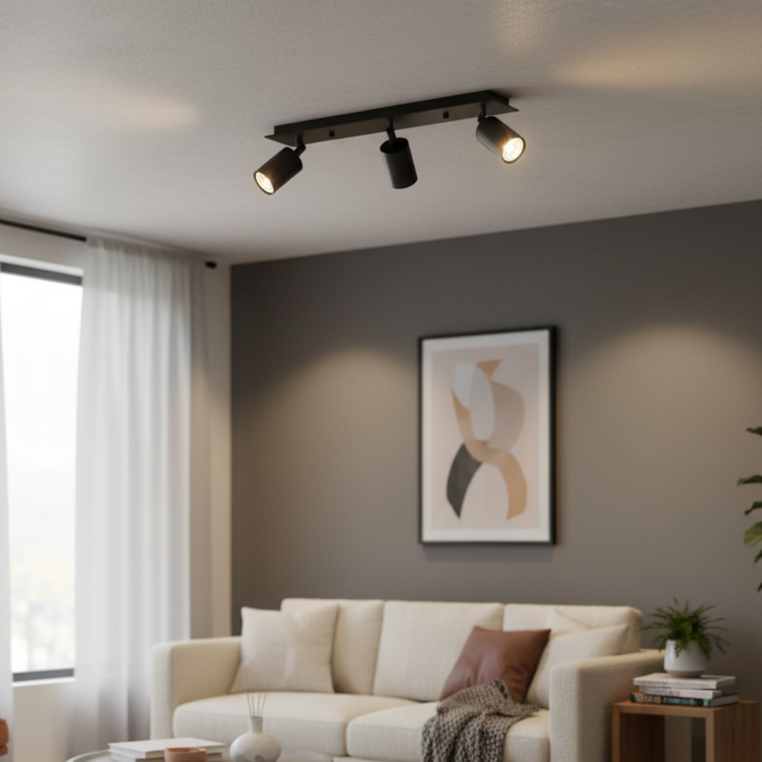 Modern Black Adjustable LED Spotlight Ceiling Light for Home Decor