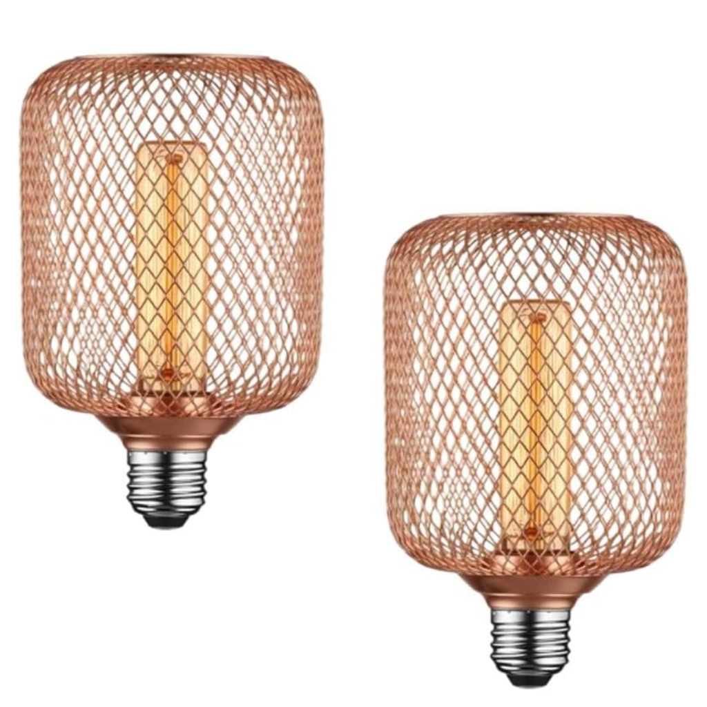 5W Deco Glow Dimmable LED Bulb, Vintage Edison Style, Black Metal Cage Filament