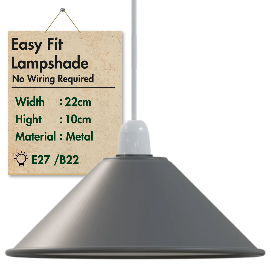 Industrial Vintage Metal Cone shaped Pendant light Lamp Shade ~6157