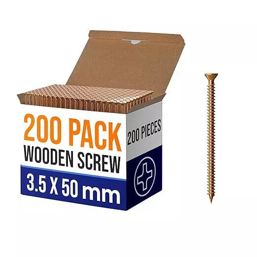 Premium Self-Tapping Flat Head Wood Screws Yellow Passivated for Reliable Woodwork