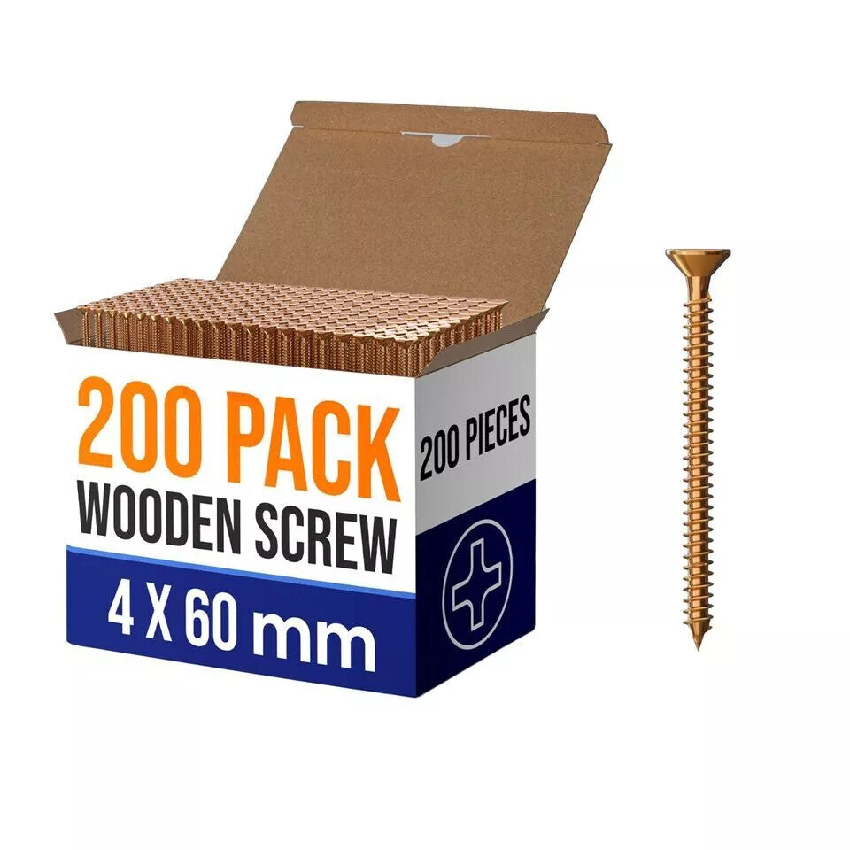 Premium Flat Head Self-Tapping Wood Screws for Durable Woodworking & DIY Projects