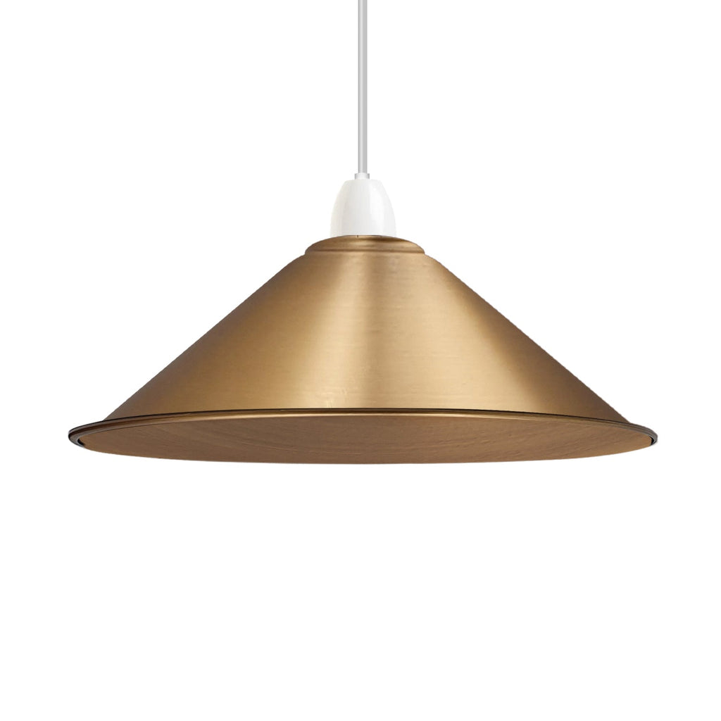 Vintage Easy Fit Metal Cone Ceiling Lampshade - Retro Home Lighting Accent
