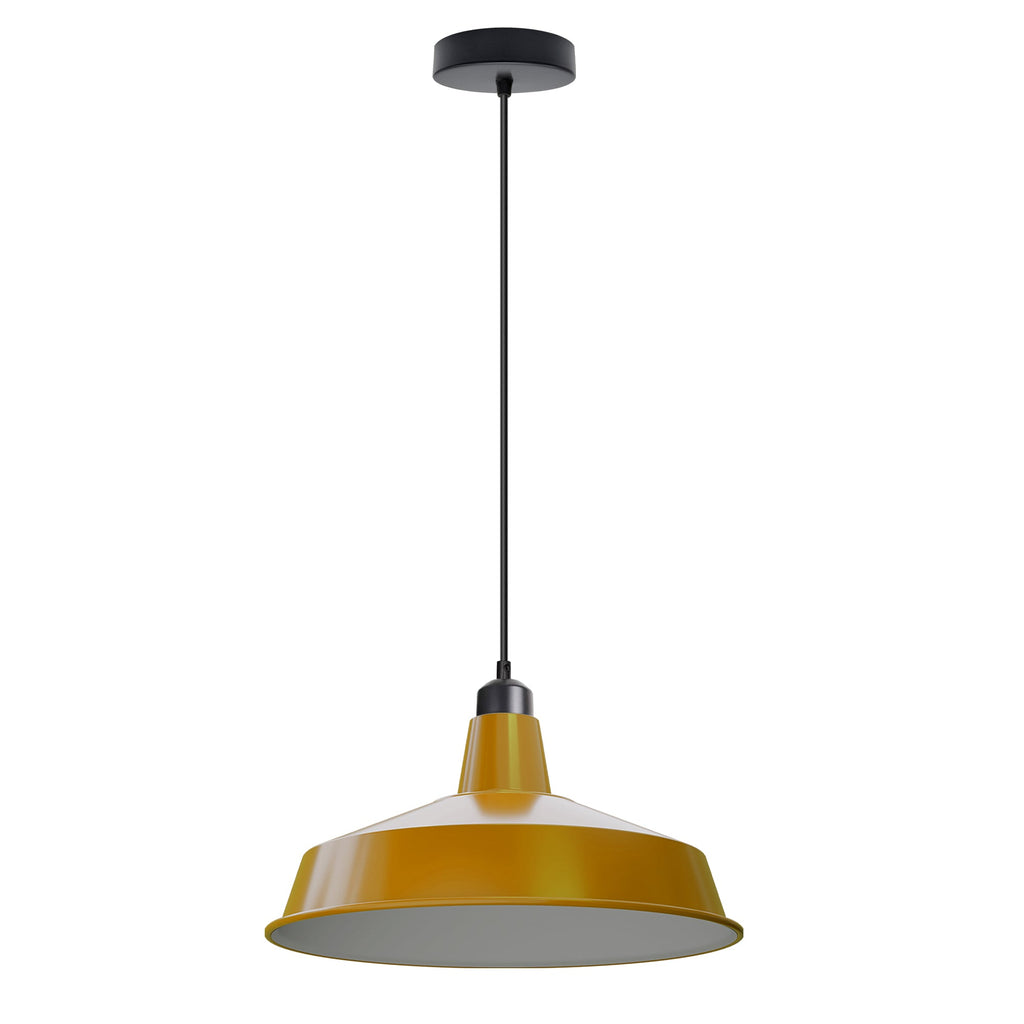 Vintage Industrial Metal Pluto Shade E27 Ceiling Pendant Light