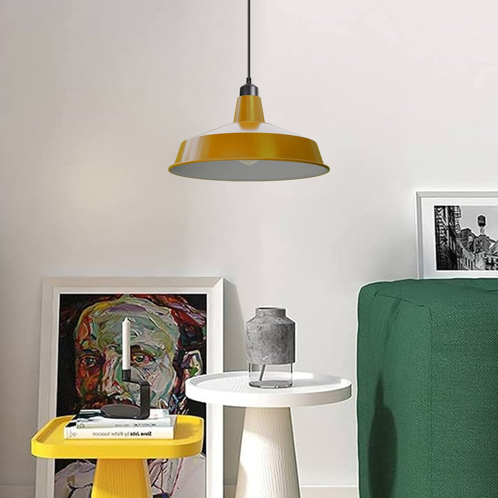 Vintage Industrial Metal Pluto Shade E27 Ceiling Pendant Light