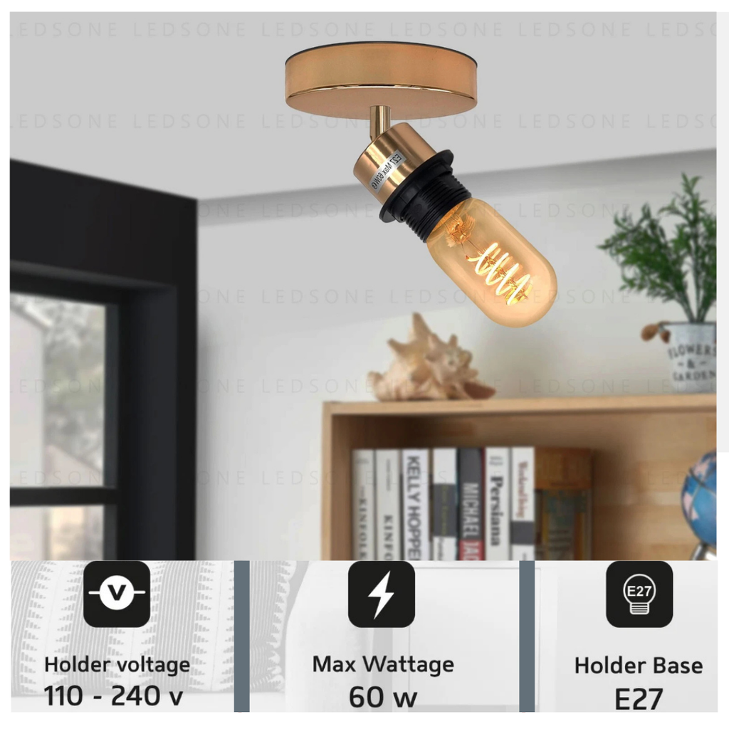 Modern Adjustable Flush Mount Ceiling Light Indoor E27 Lamp Fittings ~6127