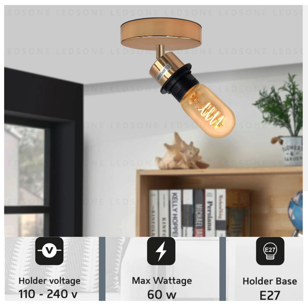 Modern Adjustable Flush Mount Ceiling Light Indoor E27 Lamp Fittings ~6127