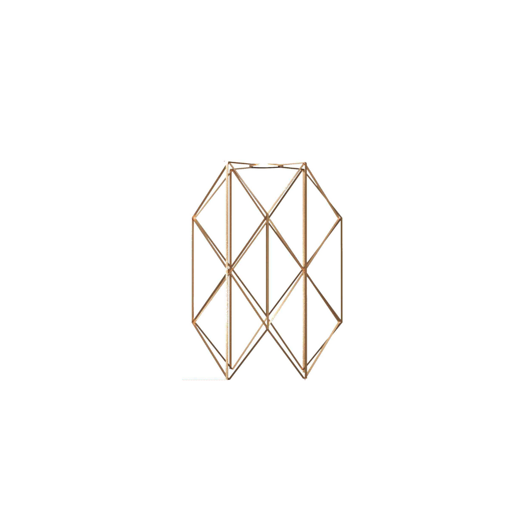 Industrial Diamond Cage Easy Fit Lampshade - Black or Copper Metal Finish